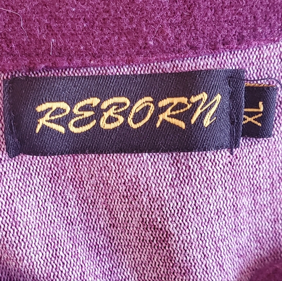 Plum Lace-Print Empire-Waist Tunic sz XL - Picture 8 of 8